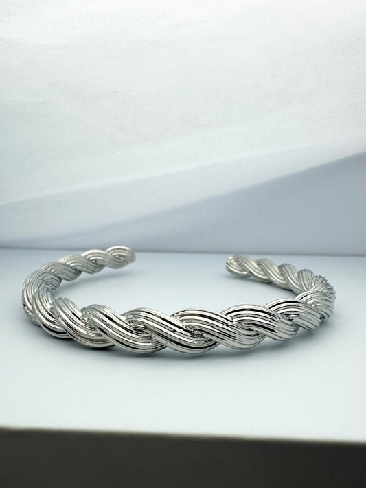 TANGLED Bangle - Silver Color