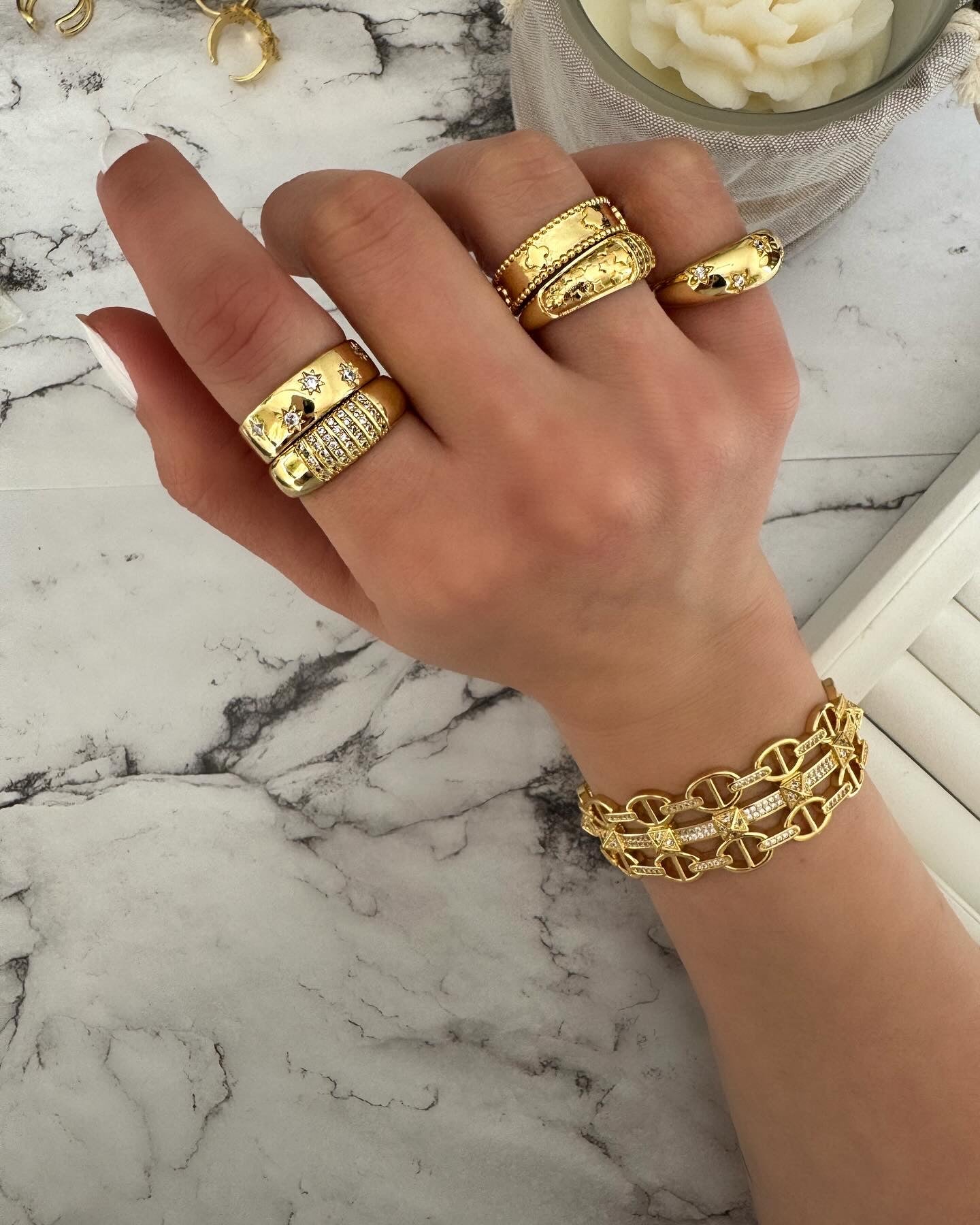 CELINE Gold Stars  Ring