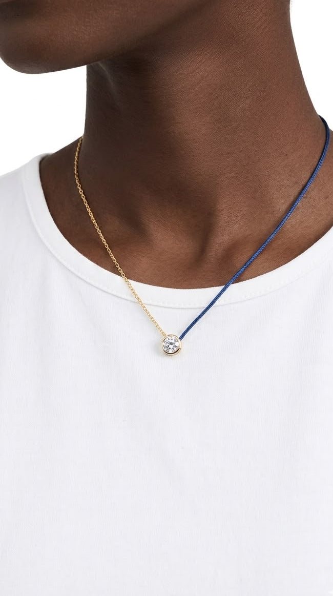 MINIMALIST SILK & CHAIN NECKLACE