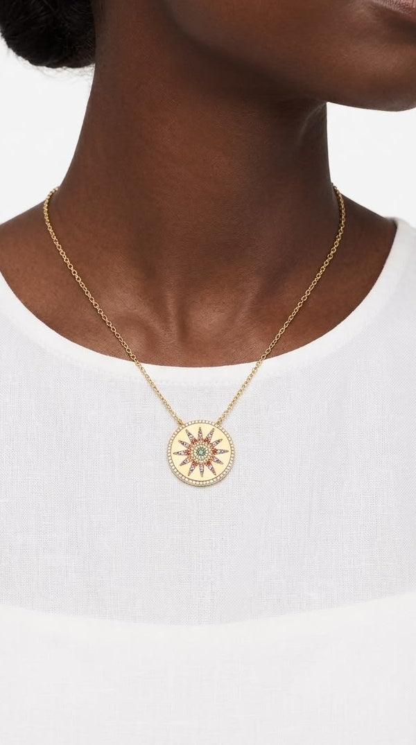 SUMMER Engraved Coin Necklace