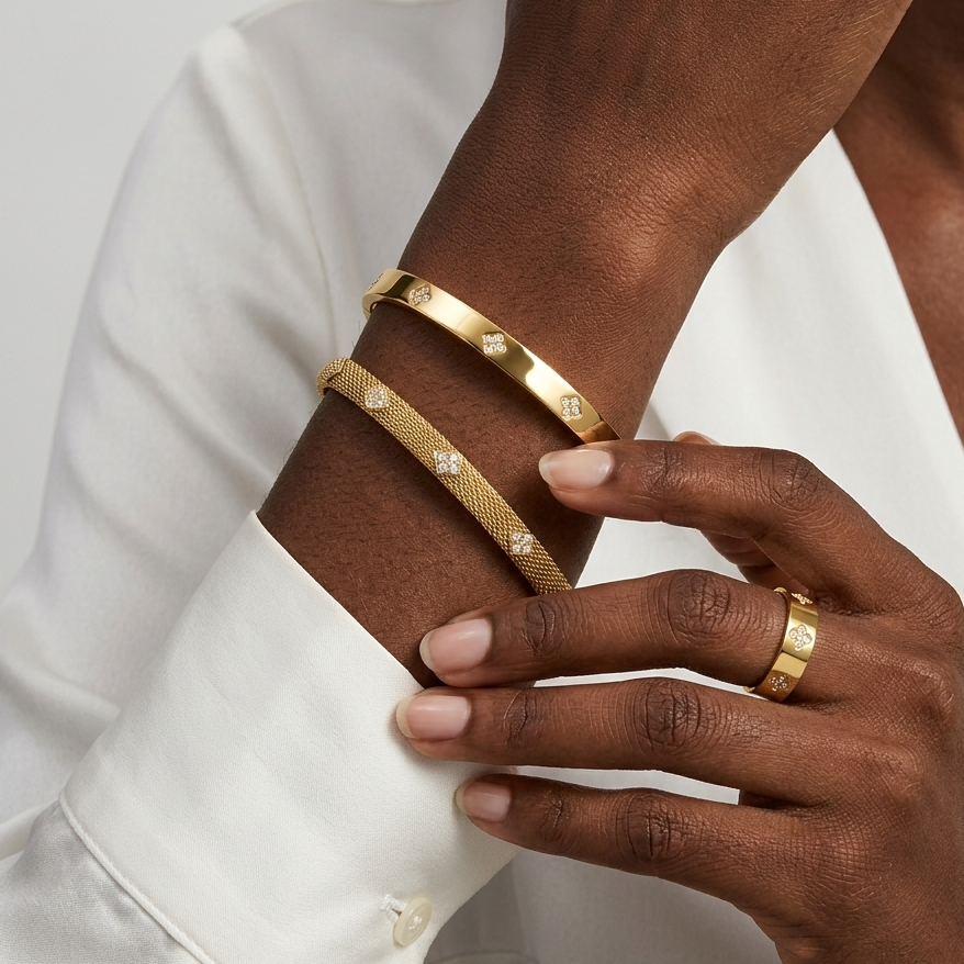 VIOLITTA Bangle - Waterproof - سوارة ڤيوليتا ذهبي