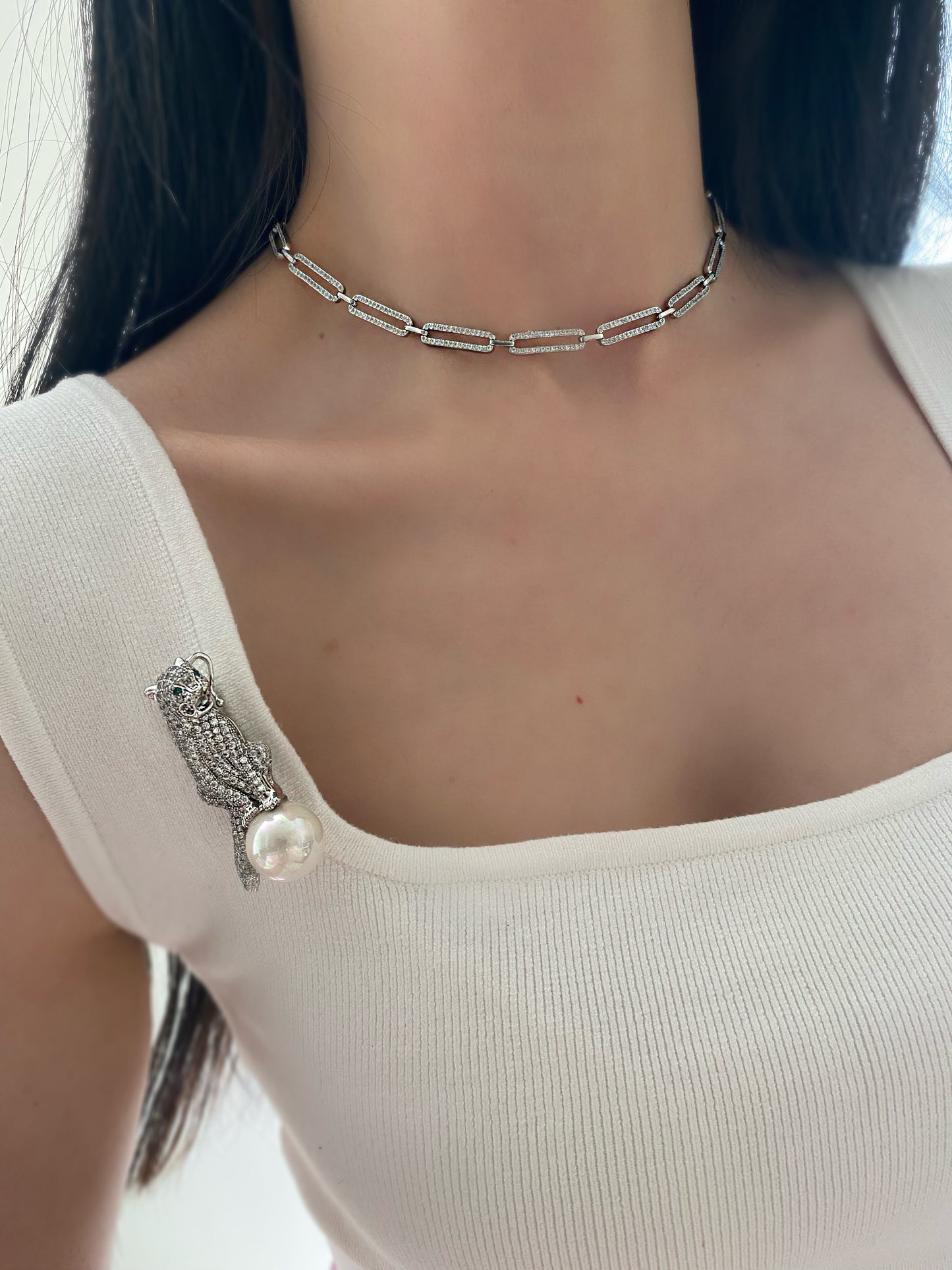 IRENE Silver Choker