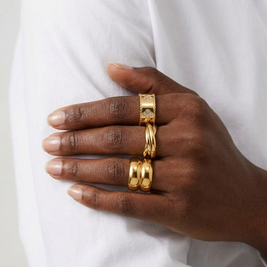 VIOLITTA BOLD Ring - Waterproof - خاتم ڤيوليتا عريض