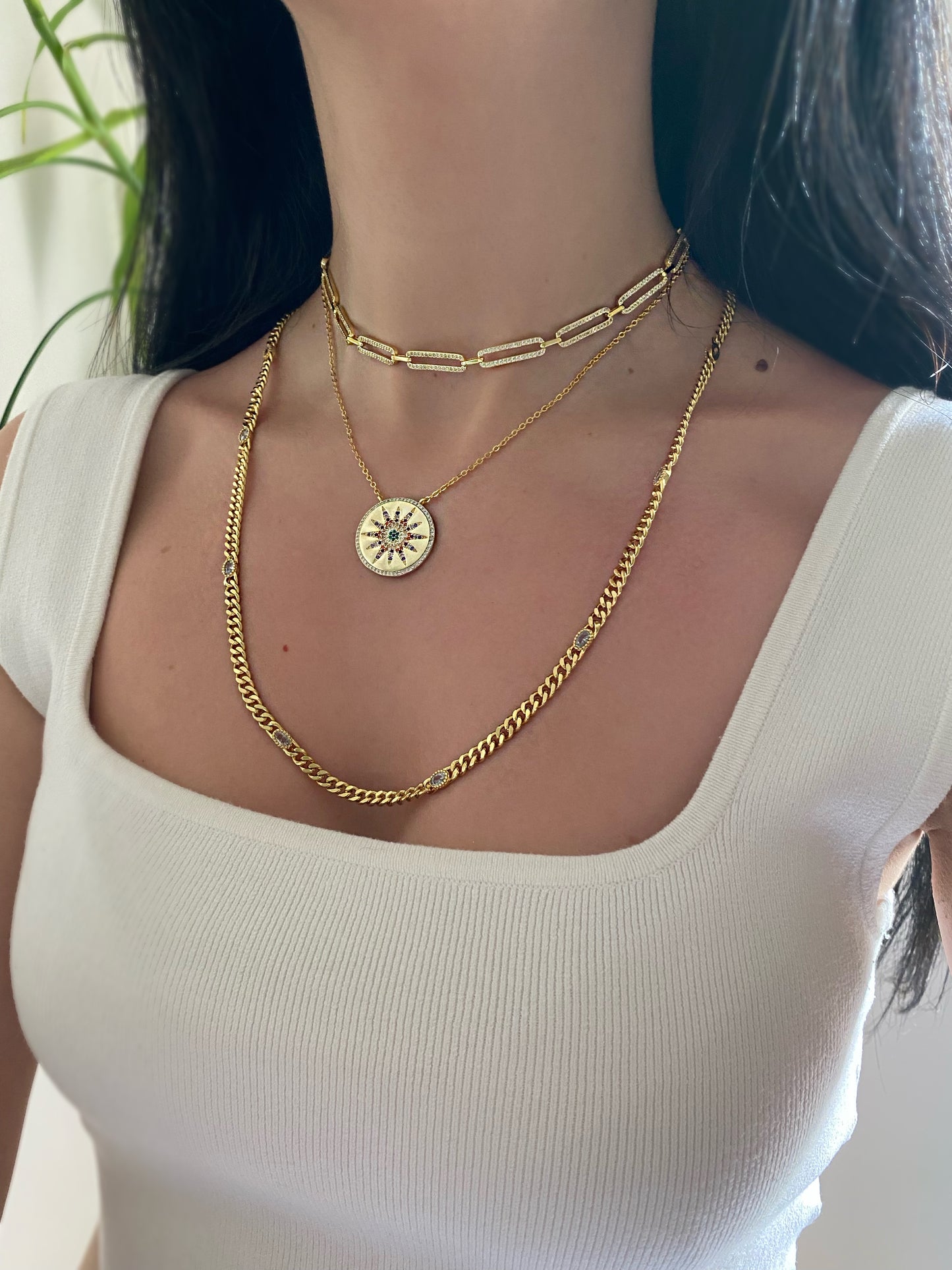 SUMMER Engraved Coin Necklace