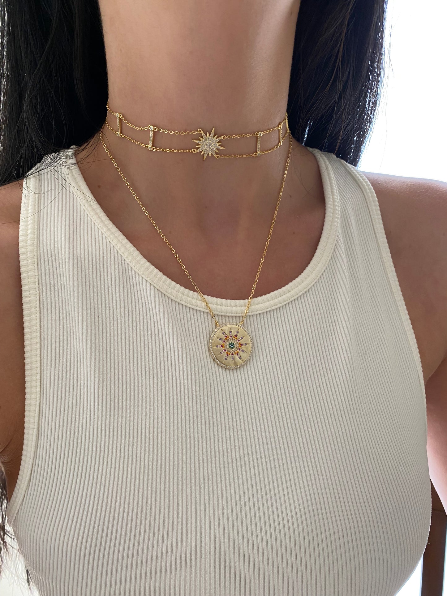 SUMMER Engraved Coin Necklace