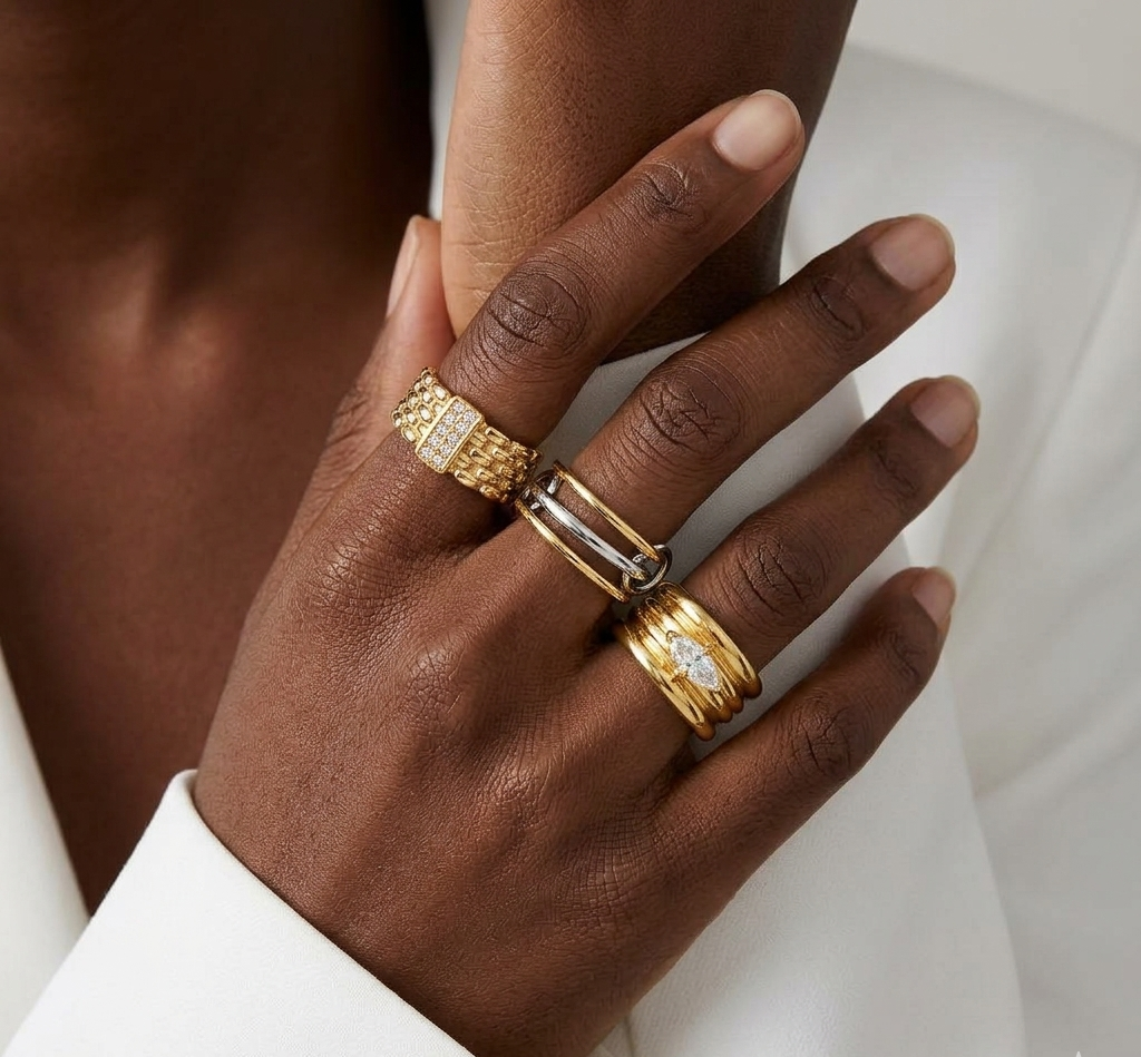 JOVANNA Trio  Ring - Waterproof - خاتم جوڤانا الثلاثي