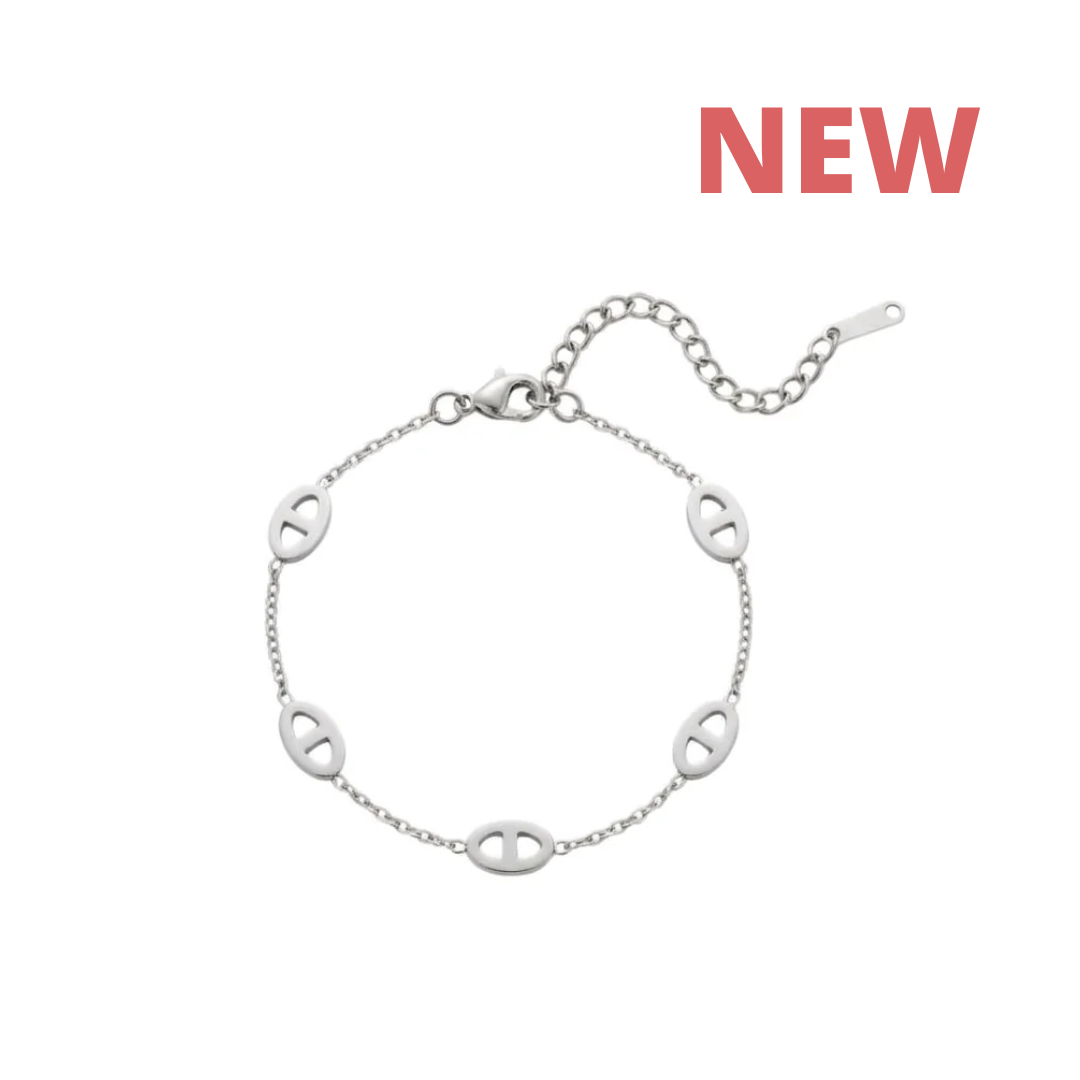 THE TEE SILVER Bracelet - Waterproof - سوارة ذا تي فضي