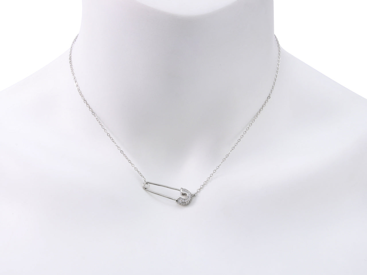 JADE Silver Pin Necklace