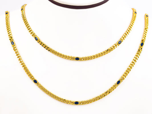 OPHELIA Necklace - Navy Blue Stone