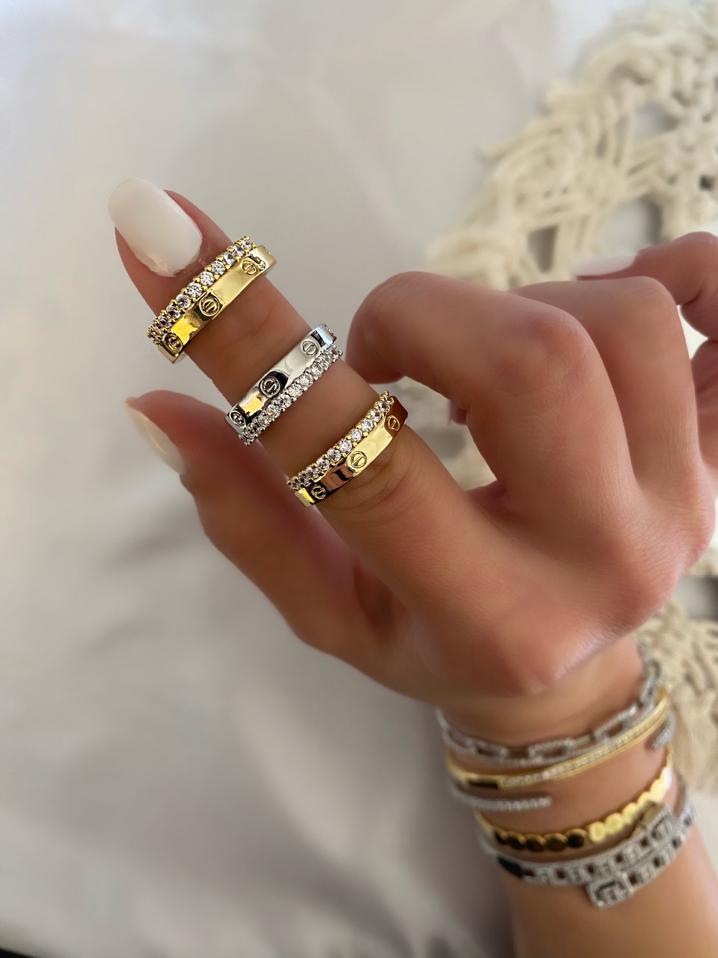 VERONA Double Ring - Gold Color