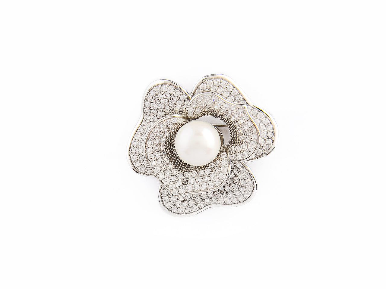 SILVER ROSE Brooch