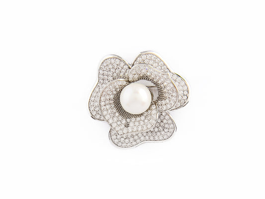 SILVER ROSE Brooch