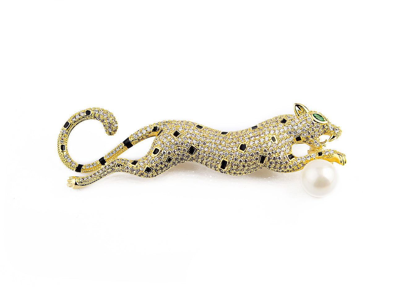 SPRINTING PANTHER Brooch- Gold